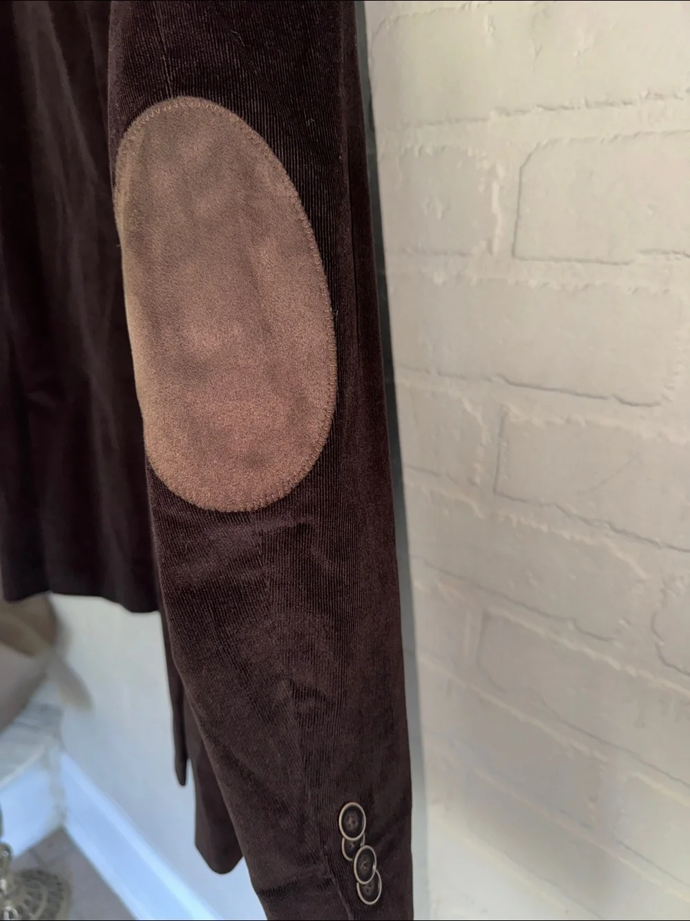 Tommy Hilfiger suit coat blazer sports brown velvet corduroy 44R
